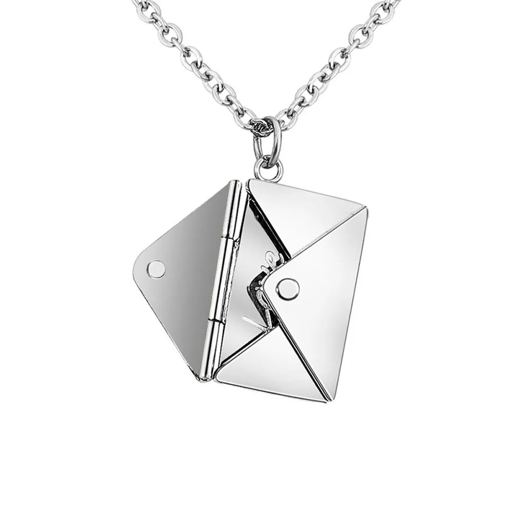 Love Letter Envelope Pendant Necklace - North Star