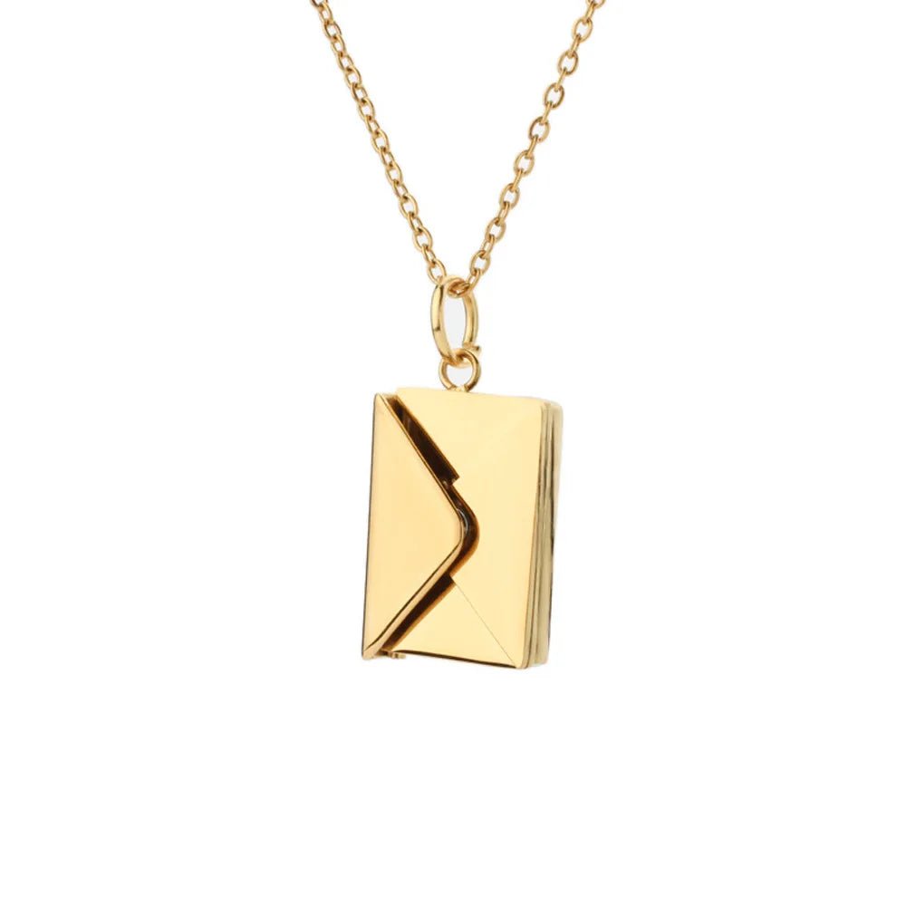 Love Letter Envelope Pendant Necklace - North Star