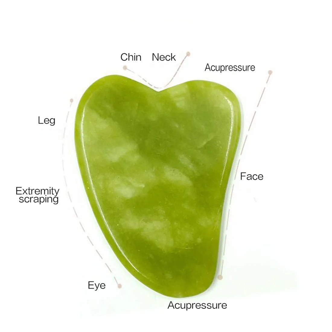 Natural Jade Guasha Stone - North Star