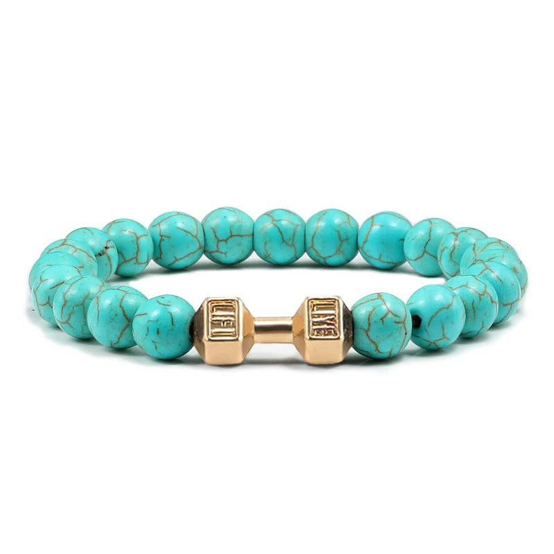 Volcanic Stone Dumbbell Bracelet - North Star