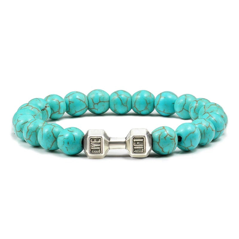 Volcanic Stone Dumbbell Bracelet - North Star