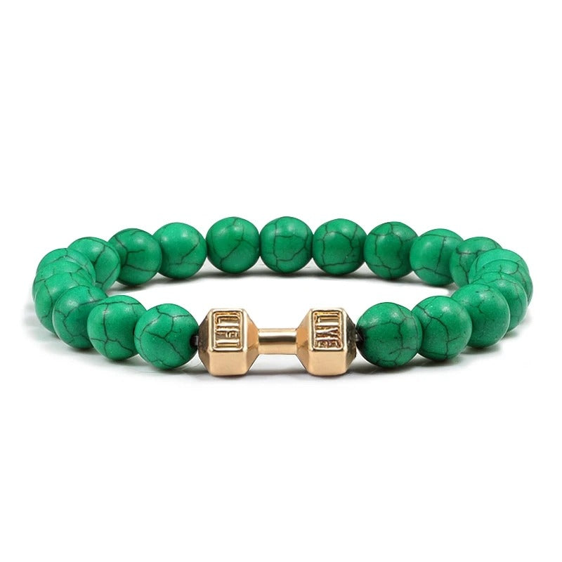 Volcanic Stone Dumbbell Bracelet - North Star