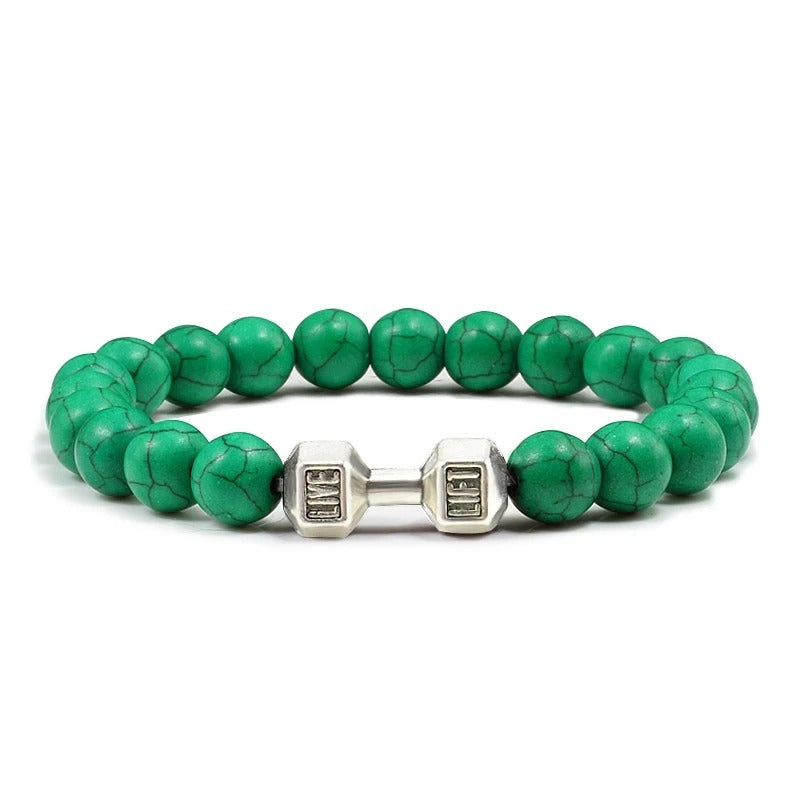Volcanic Stone Dumbbell Bracelet - North Star