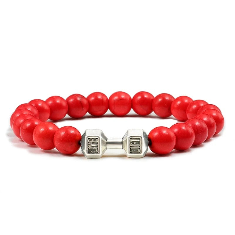Volcanic Stone Dumbbell Bracelet - North Star