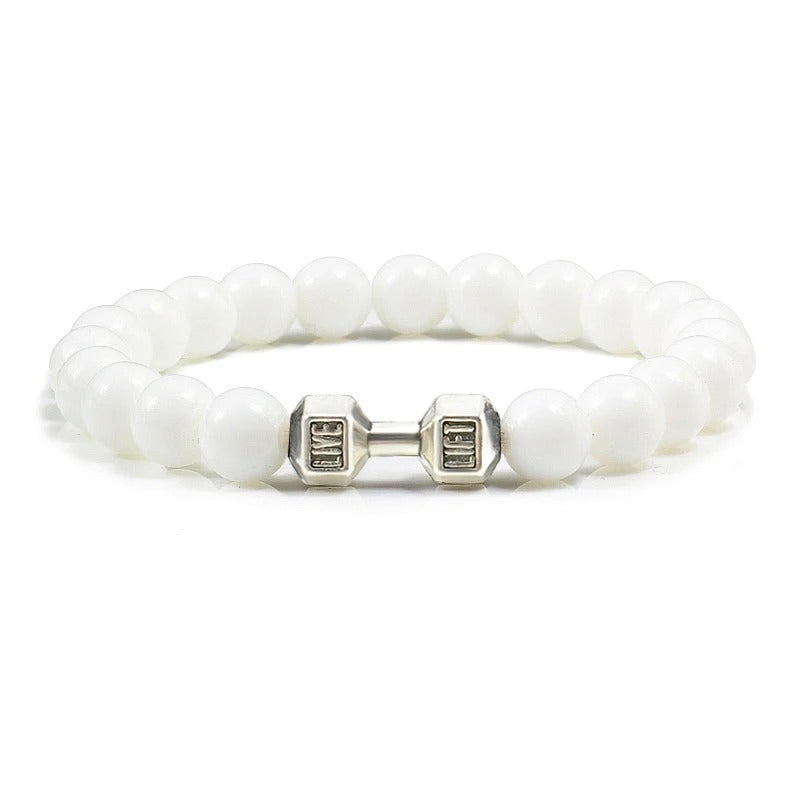Volcanic Stone Dumbbell Bracelet - North Star